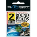 PERLES RONDES SUNSET ROUND BEADS N2 GRE-GOL ---ndd