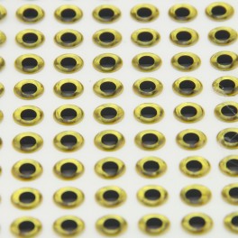 Yeux 3D - OR - 8mm - 110 pcs – YEU715 pour LEURRES ou TETES PLOMBEES Yeux 3D - OR - 8mm - 110 pcs – YEU715 pour LEURRES ou TETES PLOMBEES