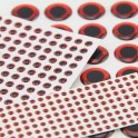 Yeux 3D - Rouge - 8mm - 110 pcs YEU705 pour LEURRES ou TETES PLOMBEES