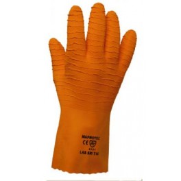 PAIRE DE GANTS LATEX ORANGE MAPROTEC EPIFOOD T10 LAS-530 PAIRE DE GANTS LATEX ORANGE MAPROTEC EPIFOOD T10 LAS-530