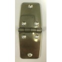 2 CHARNIERES HEXAGONALES INOX 97x40 mm