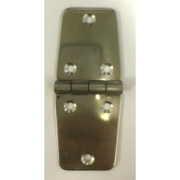 2 CHARNIERES HEXAGONALES INOX 97x40 mm