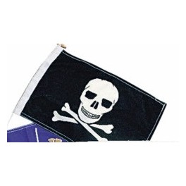 PAVILLON DRAPEAU PIRATE TETE DE MORT FANTAISIE 30x45 cm 