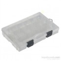 Boîte plastique 18 compartiments 27x18x4,3cm en longueur