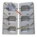 Moule à plombs TRIANGLE PERCE INSERT LEAD 60-80-90 GRS MOU013 ---ndd