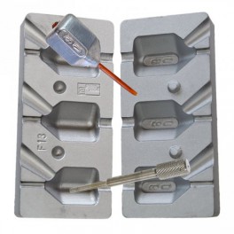 Moule à plombs TRIANGLE PERCE INSERT LEAD 60-80-90 GRS MOU013 ---ndd Moule à plombs TRIANGLE PERCE INSERT LEAD 60-80-90 GRS MOU013 ---ndd
