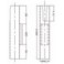 SUPPPORT  CANNE INOX TUBE OUVERT SUR GLISSIERE