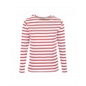 MARINIERE PECHEUR HOMME MANCHES LONGUES BLANC/ROUGE T.XXL
