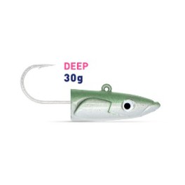 2 tetes plombées FIIISH CRAZY SAND EEL 150 Vert Nacré - Deep 30g CSE150