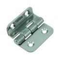 2 CHARNIERES DEPORTEES CARRE INOX 33/40 MM