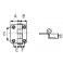 2 CHARNIERES DEPORTEES CARRE INOX 33/40 MM