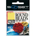 PERLES SUNSET ROUND BEADS RED N2 ROUGE ---ndd