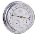 STATION BAROMETRE - THERMOMETRE - HYGROMETRE - CHROME 115 MM