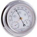 STATION BAROMETRE THERMOMETRE HYGROMETRE CHROME 145 MM