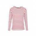 MARINIERE PECHEUR HOMME MANCHES LONGUES BLANC/ROUGE T.XL