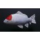 COUSSIN PELUCHE POISSON CARPE KOI TETE ROUGE 60 CM