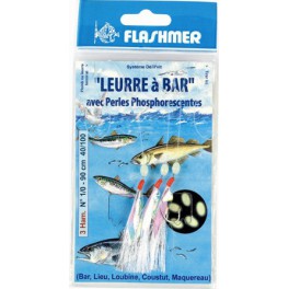 BAS DE LIGNE  FLASHMER LEURRE A MORUE - LANGUETTES 3 HAMECONS 7-0