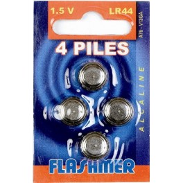 BLISTER 4 PILES LR44 ALCALINE FLASHMER