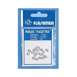 PERLES FLASHMER A FACETTES - 5 mm - Sach.de 20 - FLASHMER