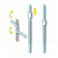 RESSORTS DE BLOCAGE BLOQUE PERLES   N2 - 0,40 mm sachet de 6
