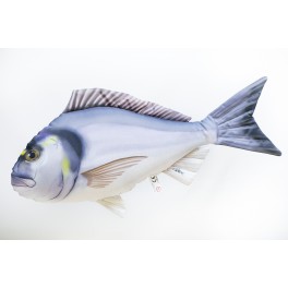 COUSSIN PELUCHE POISSON DORADE 60 CM - GILTHEAD SEA BREAM
