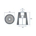 ANODE EMBOUT CONIQUE RADICE 6 PANS 30 MM ---NDD