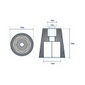 ANODE EMBOUT CONIQUE RADICE 6 PANS 22/25 MM ---NDD