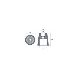 ANODE EMBOUT CONIQUE RADICE 6 PANS 22/25 MM ---NDD ANODE EMBOUT CONIQUE RADICE 6 PANS 22/25 MM ---NDD