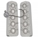 MOULE A PLOMBS TETES PLOMBEES RONDES 20-25-30-35-40GRS - MOU207---ndd
