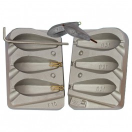 MOULE A PLOMBS PALANGRE PERCE 3 X 140 GRS A8 - MOU010 MOULE A PLOMBS PALANGRE PERCE 3 X 140 GRS A8 - MOU010