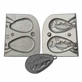 MOULE A PLOMBS MEDAILLON CARPE 60-90 GRS A9 - MOU061 MOULE A PLOMBS MEDAILLON CARPE 60-90 GRS A9 - MOU061