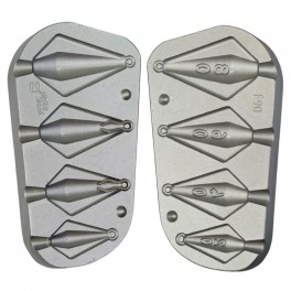 MOULE A PLOMBS AILETTE 20-40-60-80 GRS A9 - MOU090 MOULE A PLOMBS AILETTE 20-40-60-80 GRS A9 - MOU090