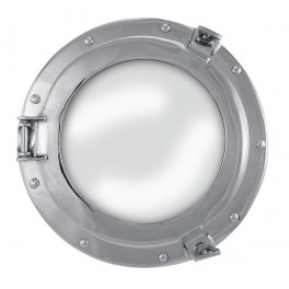 Miroir Hublot en laiton nickele diamètre 28x18 cm