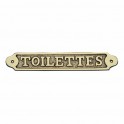 Plaque en laiton - TOILETTES - 3,5x21,5cm
