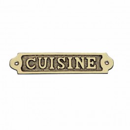 Plaque en laiton - CUISINE - 16x3,5cm