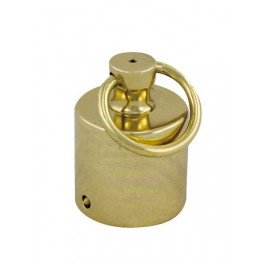 Embout laiton avec anneau pour cordage - 30mm Embout laiton avec anneau pour cordage - 30mm