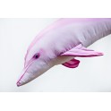 COUSSIN PELUCHE POISSON DAUPHINE ROSE 125 CM