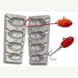 MOULE A PLOMBS TETES PLOMBEES TETE POISSON ARTICULE 25-45-60-75 GRS - MOU106 MOULE A PLOMBS TETES PLOMBEES TETE POISSON ARTICULE 25-45-60-75 GRS - MOU106