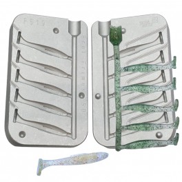 MOULE A LEURRE SOUPLE ALU shad 5 X 50mm - MOU519 - plastique liquide MOULE A LEURRE SOUPLE ALU shad 5 X 50mm - MOU519 - plastique liquide
