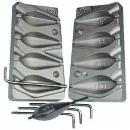 MOULE A PLOMBS PALANGRE PERCE 70-80-90-100 GRS - MOU069 MOULE A PLOMBS PALANGRE PERCE 70-80-90-100 GRS - MOU069