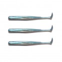 LEURRES FIIISH CRAZY PADDLE TAIL 150 - 3 corps Bleu Nacré  PEARL BLUE - FIIISH 