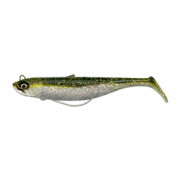 LEURRE SAVAGEAR SANDEEL V2 WL TEXAN 12.5CM 28G SINKING GREEN SILVER 2+1
