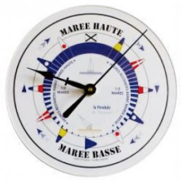 Pendule des Marée - MURAL - ACRYLIQUE ROND 115 MM - FOND BLANC