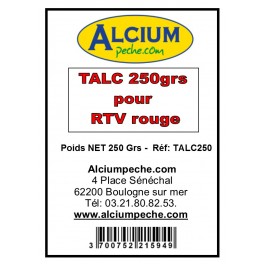 Pot de Talc de 250 grs pour moule à plombs en RTV rouge TALC250 Pot de Talc de 250 grs pour moule à plombs en RTV rouge TALC250