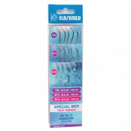 Kit 15 Hameçons montés SPECIAL MER - TOUT VENANT