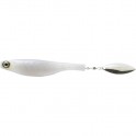 LEURRE HYPERLASTICS DARTSPIN PRO FOOTBALL JIG 4 1/2 WHITE GHOST - SILVER monté