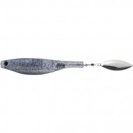 LEURRE HYPERLASTICS DARTSPIN 3 1/2 SMOKE BLUE - SILVER non monté