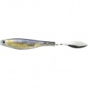 LEURRE HYPERLASTICS DARTSPIN PRO JIG HEAD 4 1/2 BLACK SHINER - SILVER monté