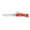 Couteau OPINEL ORANGE N7 Virobloc BAROUDEUR, lame inox de 8 cm
