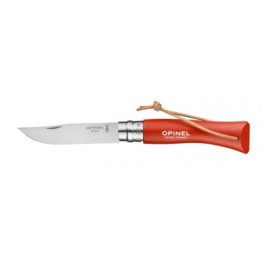 Couteau OPINEL ORANGE N7 Virobloc BAROUDEUR, lame inox de 8 cm